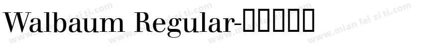 Walbaum Regular字体转换